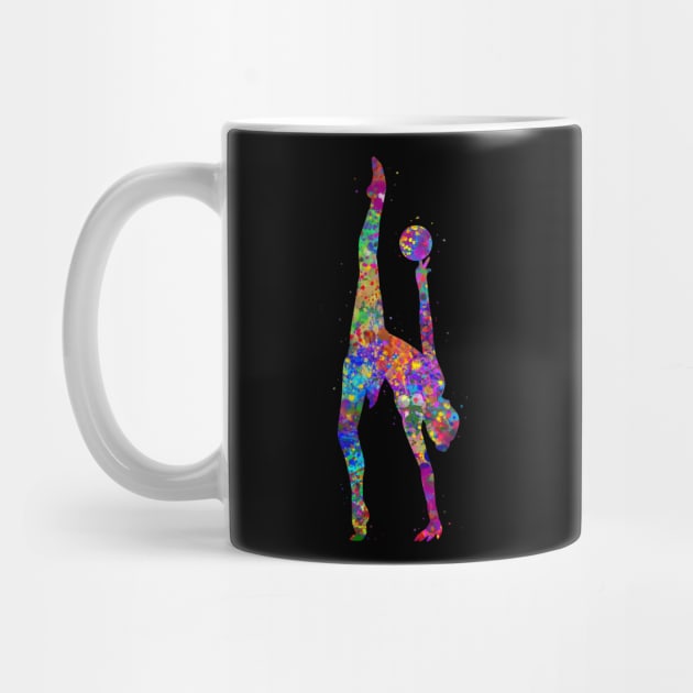 Rhythmic gymnastics ball watercolor by Yahya Art